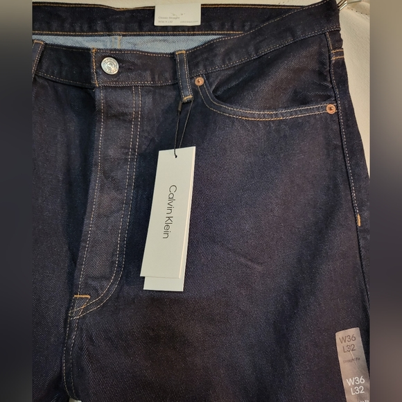 CALVIN KLEIN CLASSIC STRAIGHT SELVEDGE JEANS - Picture 2 of 9